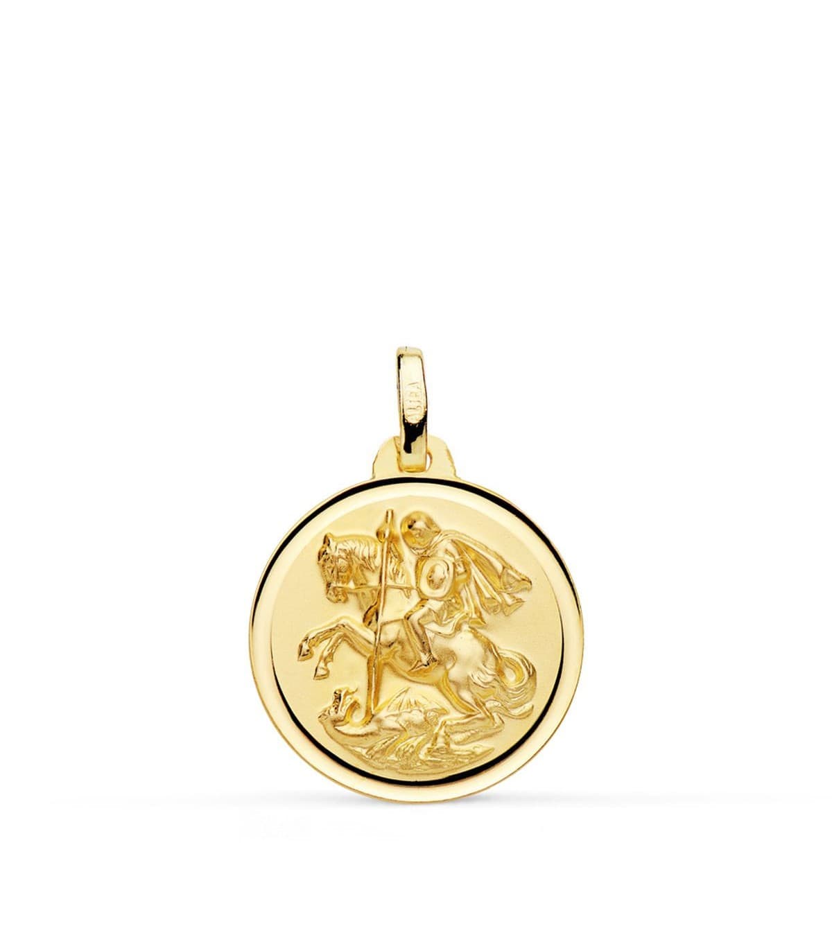 Medalla San Jorge Oro 18K 18mm Bisel - COMPRAR JOYAS ONLINE