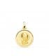 Médaille Vierge biseau 18 K 16mm