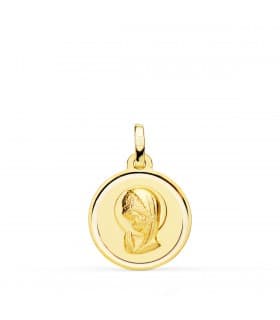 Medalla Virgen niña bisel
