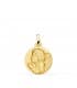 comprar joyas online - Medalla Angelito Rezando Oro 18K 16mm Mate