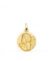 Médaille Ange en Prière Or 18K 16mm Mate
