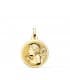 comprar joyas online - Medalla Angelito Rezando Oro 18K 18mm Brillo
