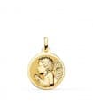 Medalla Angelito Rezando Oro 18K 18mm Brillo