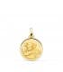 comprar joyas online - Medalla Niña Ángel Oro 18K 16mm Bisel - joyas de bebé e infantiles
