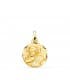 Médaille Ange Fille Or 18K 16mm Facetté