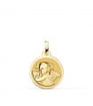 Médaille Ange Fille Or 18K 16mm Brillante