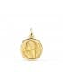 comprar joyas para bebe online - Medalla Angelito Rezando Oro 18K 16mm Bisel