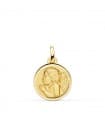 Medalla Angelito Rezando Oro 18K 16mm Bisel