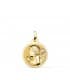 comprar joyas online - Medalla Angelito Rezando Oro 18K 16mm Brillo - joyeria infantil regalos para bebe