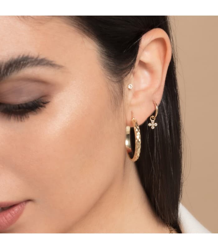 Pendientes Aro Croix Oro Amarillo 18k