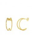 Boucles d'oreilles Sand Créoles Twisted Or 18K