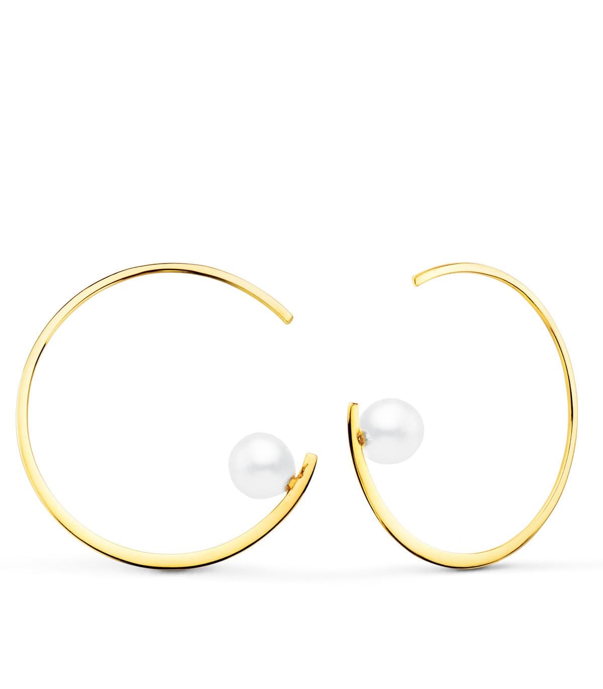 Pendientes Sand Aros Pearl Oro 18K