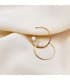 Pendientes Sand Aros Pearl Oro 18K