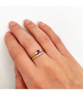 Ring mit Amethyst Oval, Edelstein 4 mm – Modell Always für Damen
