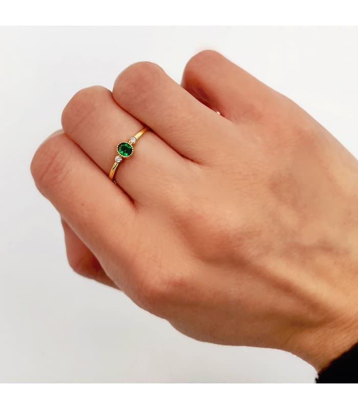 Bague Green Or Jaune 18k Always
