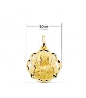 V. Carmen/Corazón de Jesús  pandereta  20 mm escapulario medalla religiosa