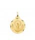 Medalla Virgen del Pilar 18 Ktes 20mm