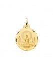 Médaille Vierge du Pilar 18 K 20mm Sculptée