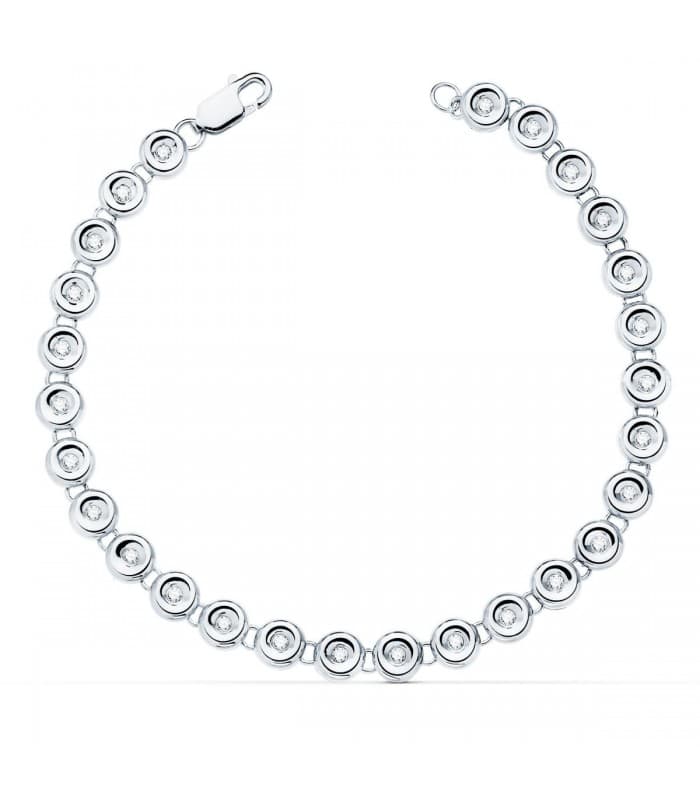 Bracelet Rivière Diamants 0.434 Ct. Or Blanc 18K