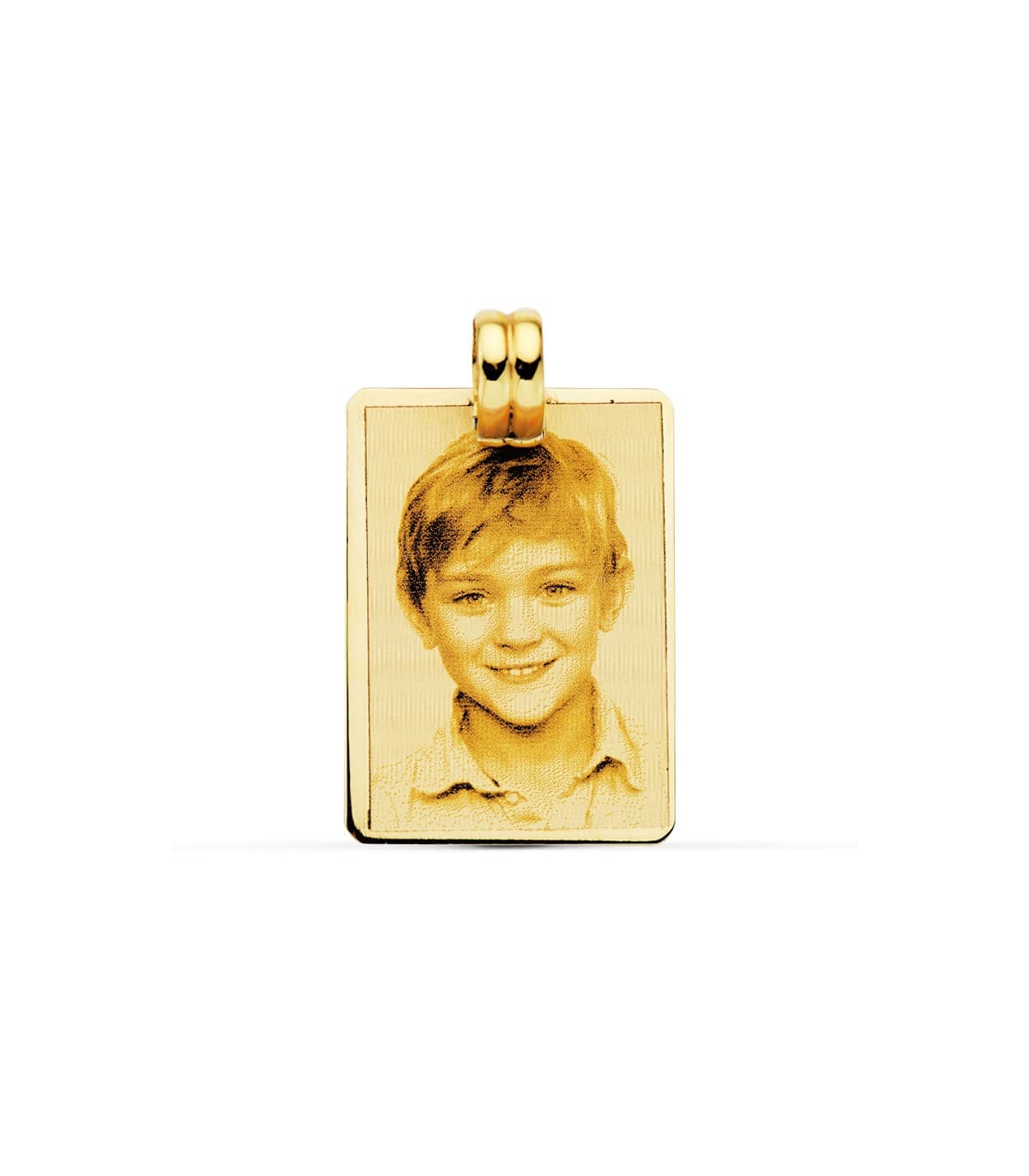Medalla Corazón Ángel Oro Amarillo 18k 25mm