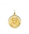 Medalla Virgen Macarena Oro 18K 20 mm Bisel