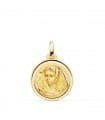 Medalla Virgen Macarena Oro 18K 18 mm Bisel