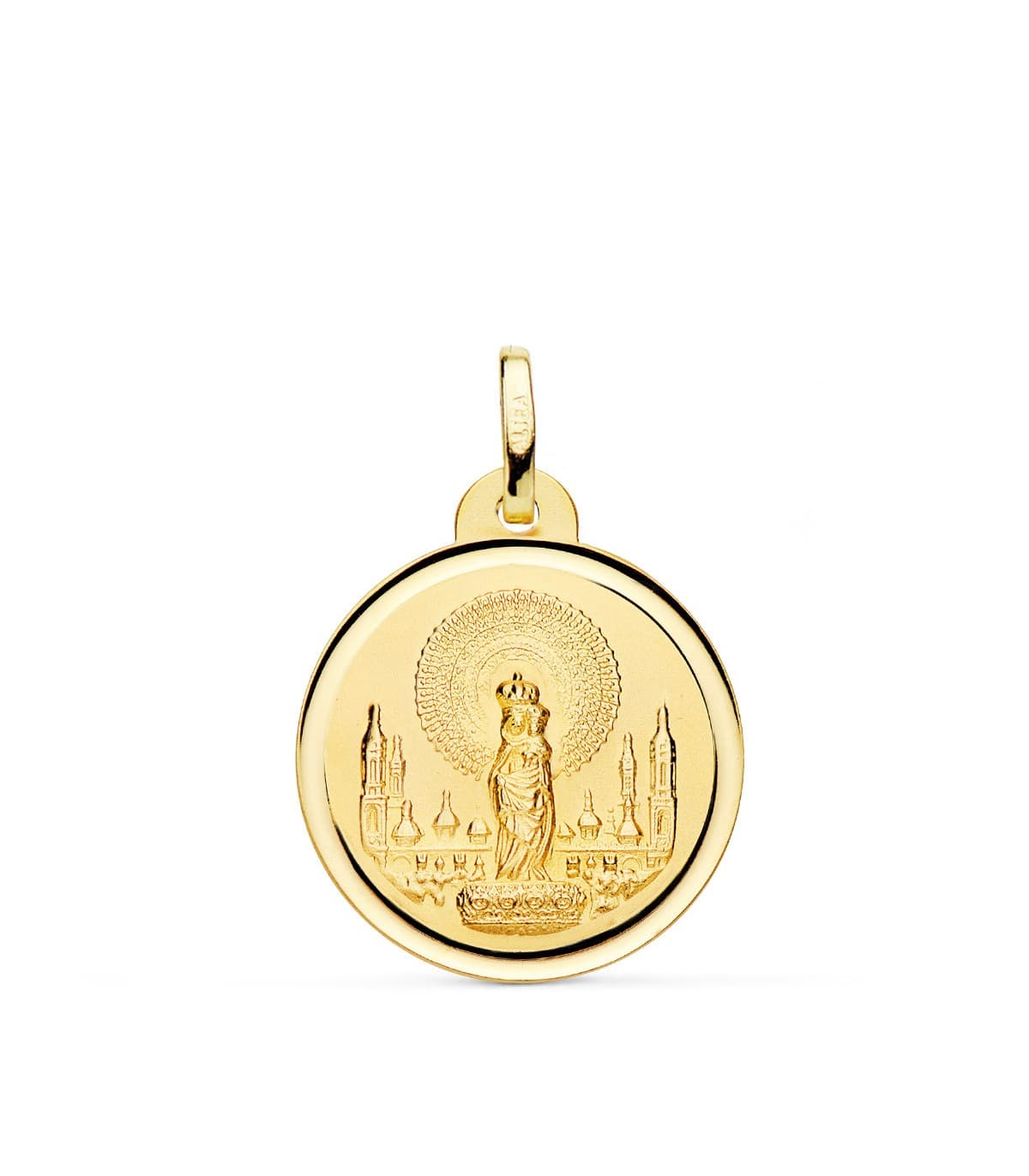 Medalla Virgen del Pilar 18 Ktes 20mm