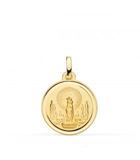 Medalla Virgen del Pilar bisel 18 mm