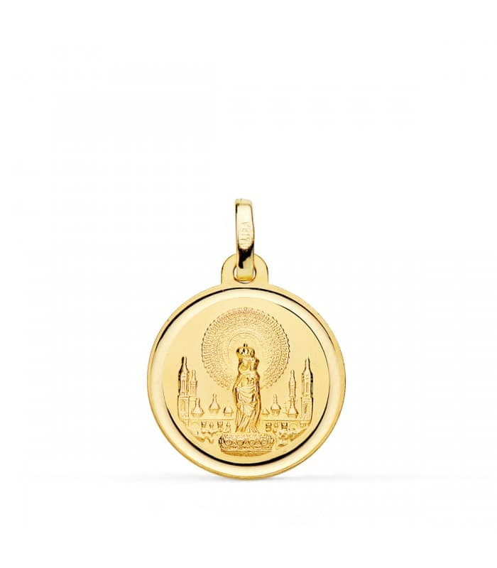 Medalla Virgen del Pilar bisel 18 mm