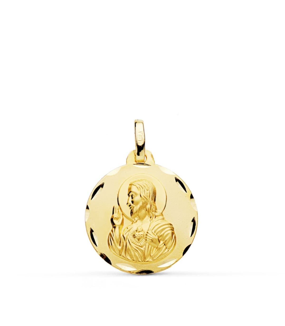 Scapulaire V. du Mont Carmel et Coeur de Jésus Or 9k 18MM