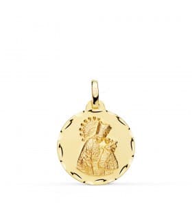 Médaille Notre Dame des Abandonnées Or 18K 18mm