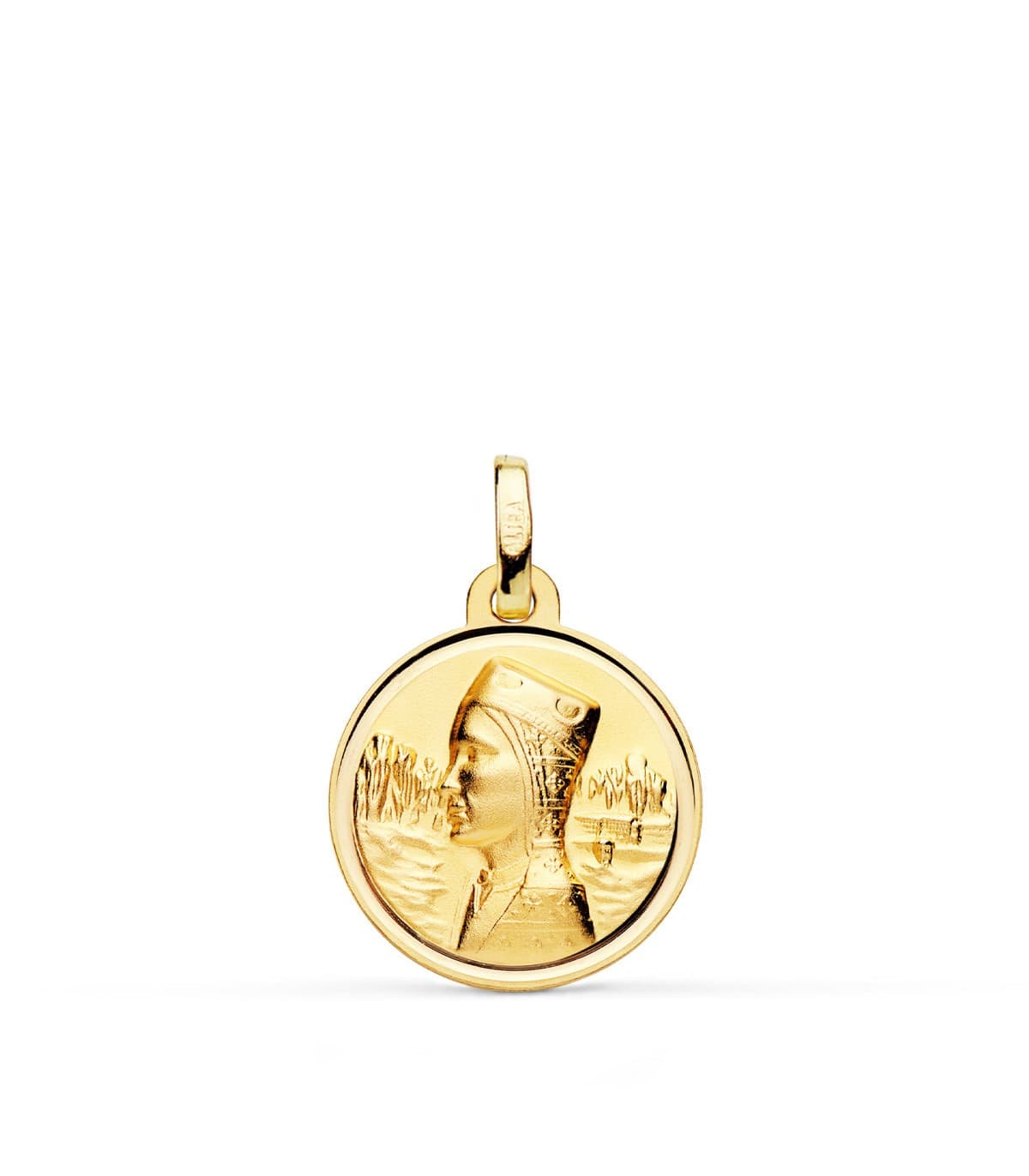 Medalla Virgen de Montserrat bisel 16 mm | comprar joyas online: medallas religiosas, colgantes personalizados con grabado.