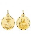 Skapulier-Medaille 18K Gold P3064-324 Jesu / Madonna