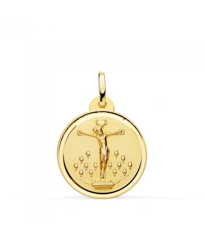 Medaglia Cristo di La Laguna Oro 18kt 20mm, ciondolo crocifisso, Gesù sulla croce.