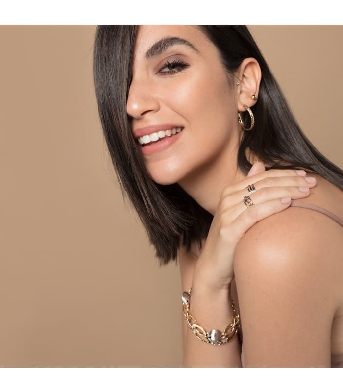 Pulsera Mujer Oro Bicolor 18K Paraíso