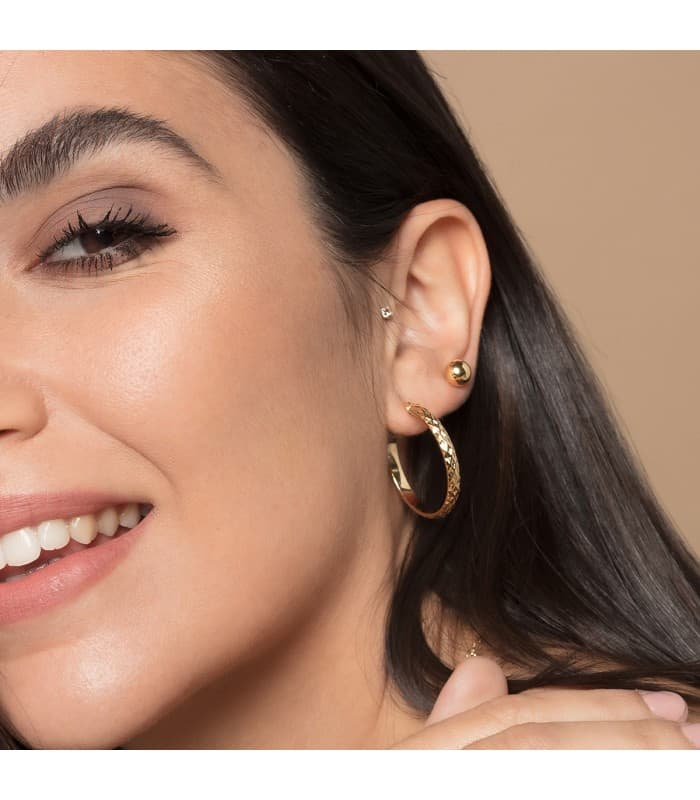 Ohrstecker Kugel Hohl, Ø 7 mm | Damen Ohrringe 750 Gelbgold