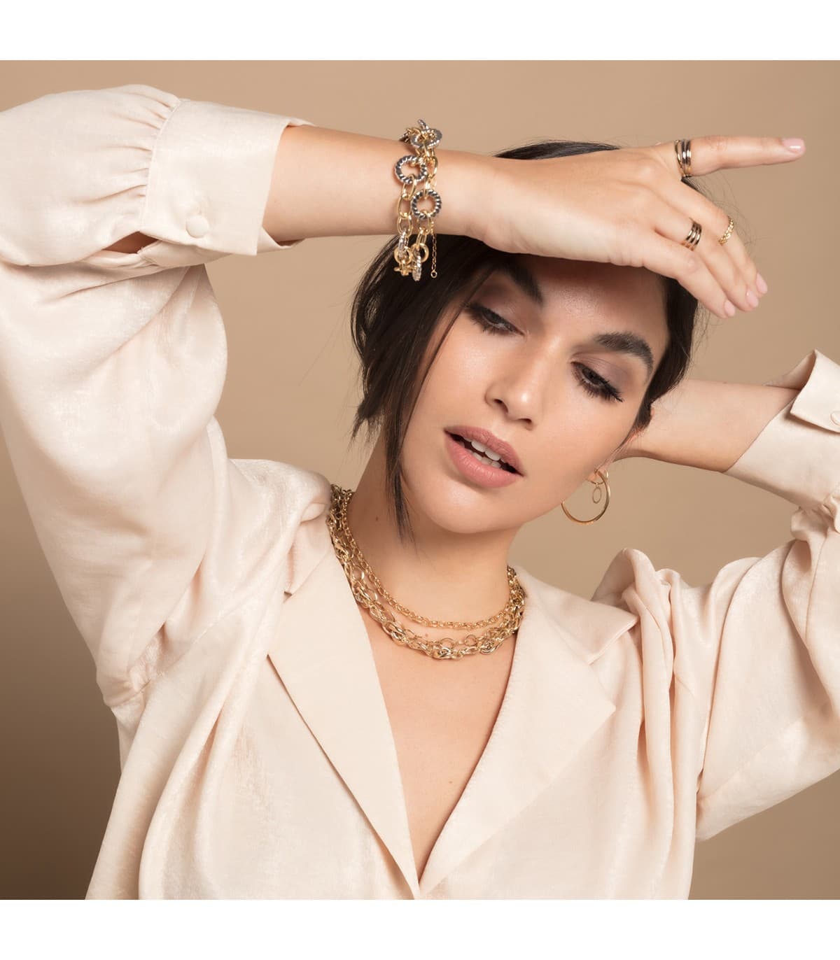Bracelet Femme Or Bicolore 18K Roselina