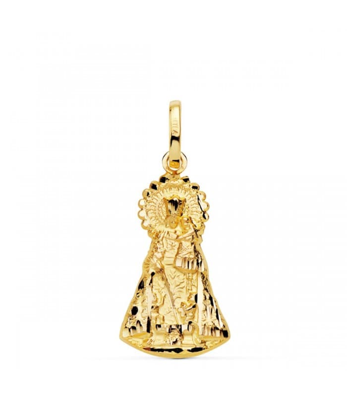 Medalla silueta Virgen Desamparados tallada