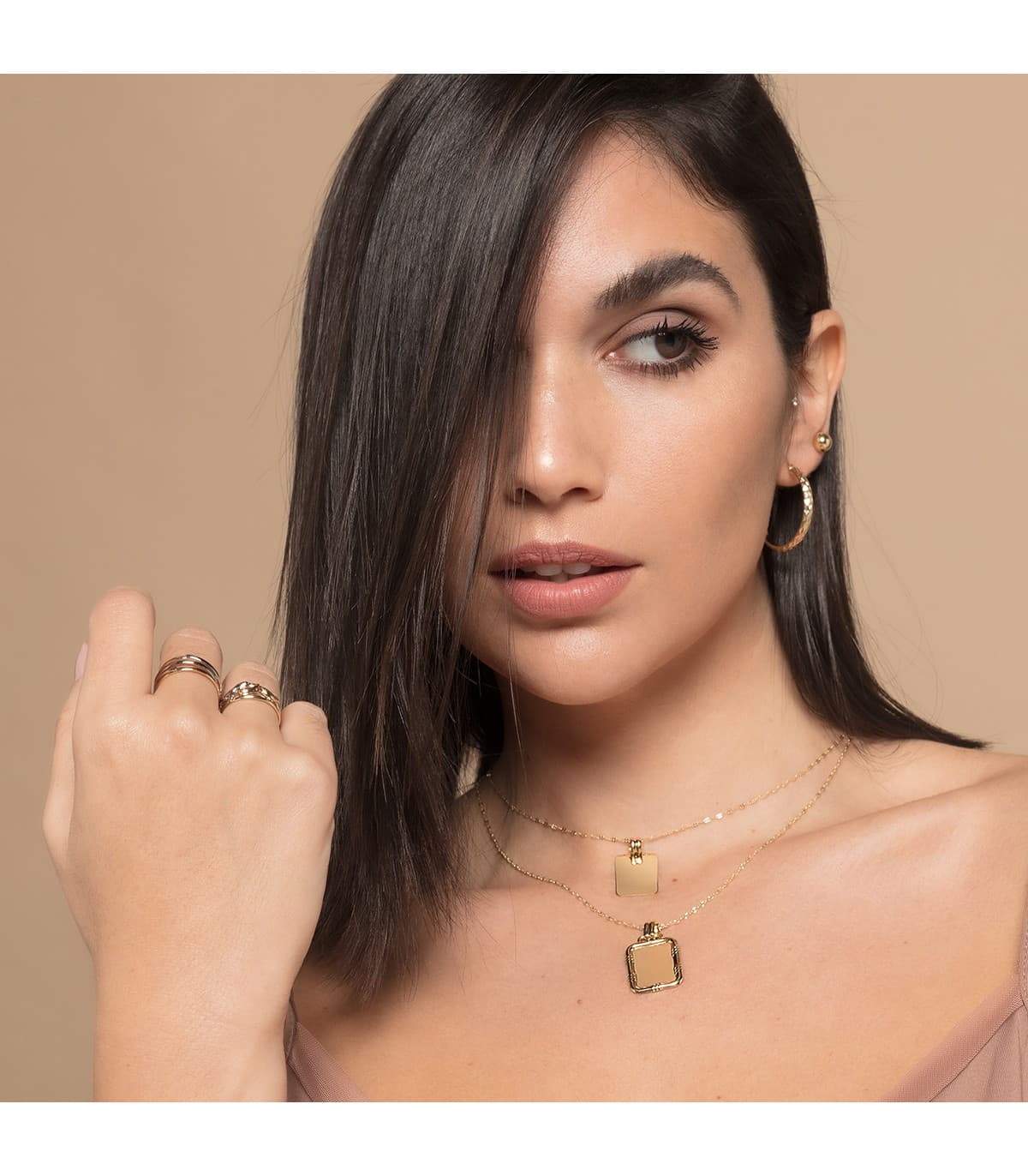 Chapa Colgante Plana Oro 18K 21 mm