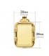 Chapa labrada Colgante placa Oro 18 Kilates 26 mm grabado personalizado