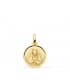 Medalla Virgen Guadalupe México Oro 18k redonda 14mm