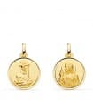 Skapulier-Medaille 18K Gold P3064-116 Jesu / Madonna