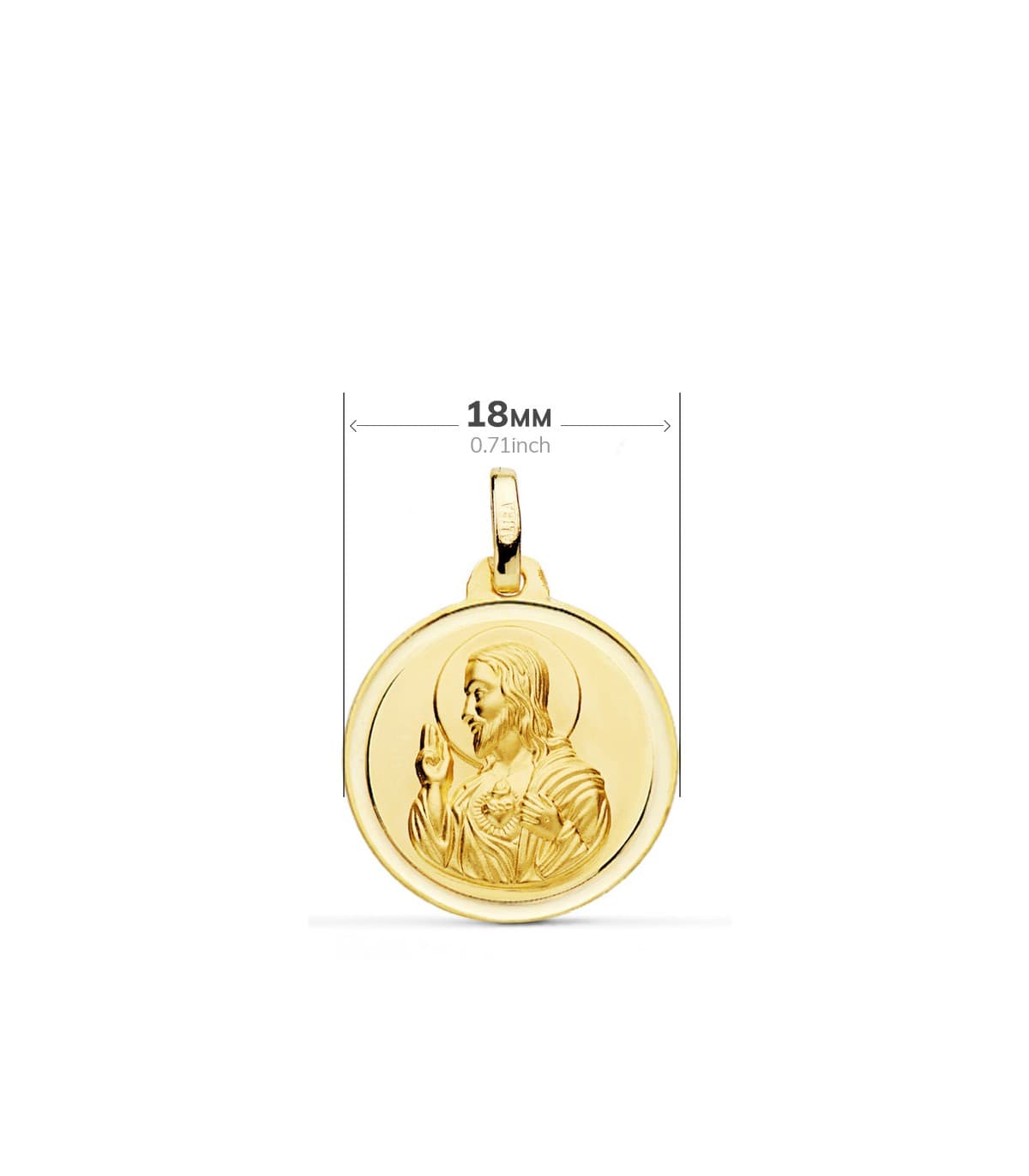 Scapolare di El Rocío e Cuore di Gesù Oro 18kt 18 mm