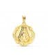 Medalla Virgen Rocío Oro 18K 22mm Pandereta