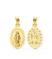 Medaglia Madonna Miracolosa oro giallo 18kt 15mm
