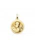 Medalla Virgen de Montserrat Oro 18K 18mm Brillo