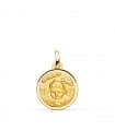 Médaille Ange sur Nuage Or 18K 16mm Biseau