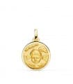 Médaille Ange sur les nuages Or 18K 18mm Biseau