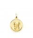 Medalla Virgen niña Oro 18K 18mm Bisel