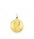 Ciondolo oro 18Kt bordo lucido Madonnina 18mm